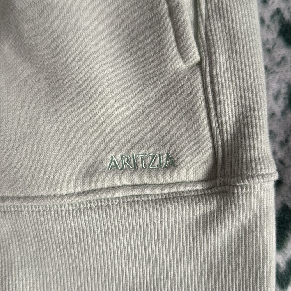 Aritzia Light Green Quarter-Zip Sweatshirt - Picture 4 of 6